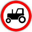 Знак 3.6 - Движение тракторов запрещено
